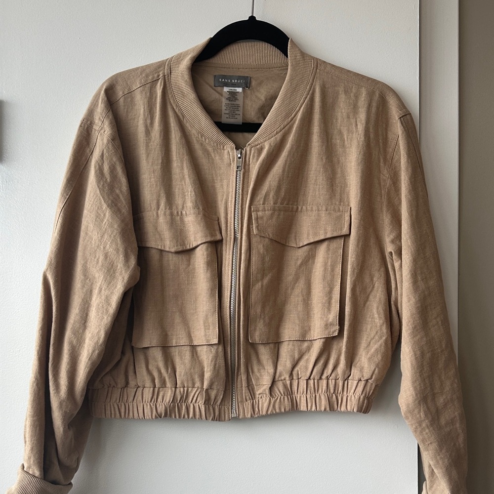 Sans Souci Tan Bomber Jacket